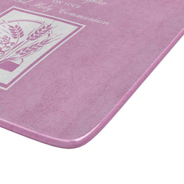 Tabla De Cortar Primera comunión de nieta, rosa (Borde)