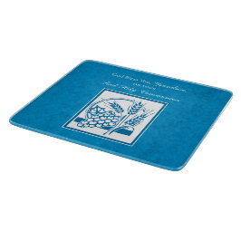 Tabla De Cortar Primera Comunión del Nieto Azul, Trigo, Uvas