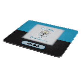 Tabla De Cortar Primera Comunión del nieto, Taza Azul