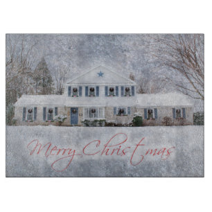 Tabla De Cortar Primitive Winter Snow Country Rustic Open House