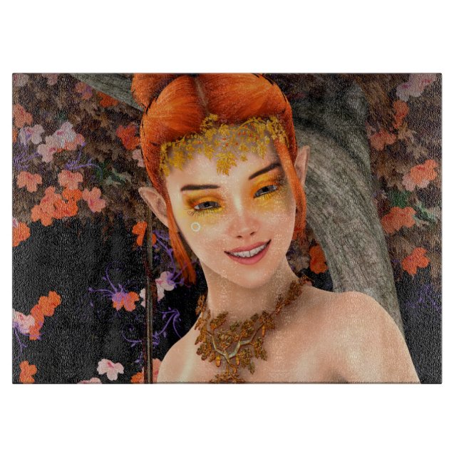 Tabla De Cortar Princesa de Otoño (Anverso)