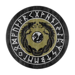 Tabla De Cortar Protección de runa vikinga de dragón