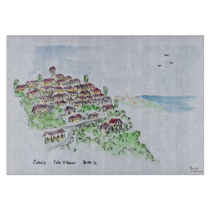 Tabla De Cortar Pueblo en la colina de Cabris Provenza, Francia