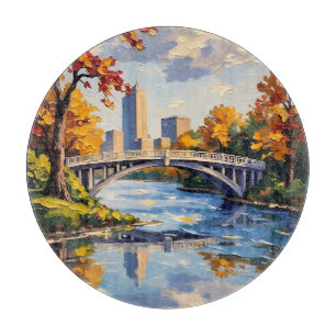 Tabla De Cortar Puente Blanco de Indianapolis Sobre el Río Blanco