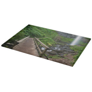 Tabla De Cortar Puente en Latourell Falls, Columbia River Gorge,