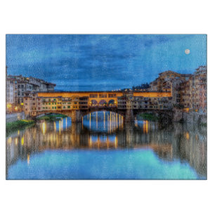 Tabla De Cortar Puente Ponte vecchio en Florencia, Italia