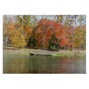 Tabla De Cortar Puente Seven Springs Fall III Paisaje de Otoño