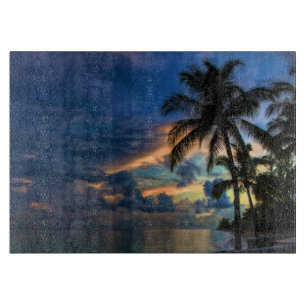 Tabla De Cortar Puesta de sol en el paraíso
