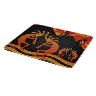 Tabla De Cortar Puesta del sol Kokopelli del desierto del sudoeste