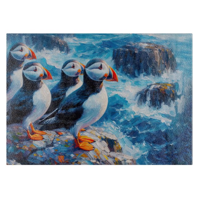 Tabla De Cortar Puffins (Anverso)