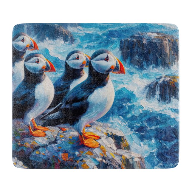 Tabla De Cortar Puffins (Anverso)