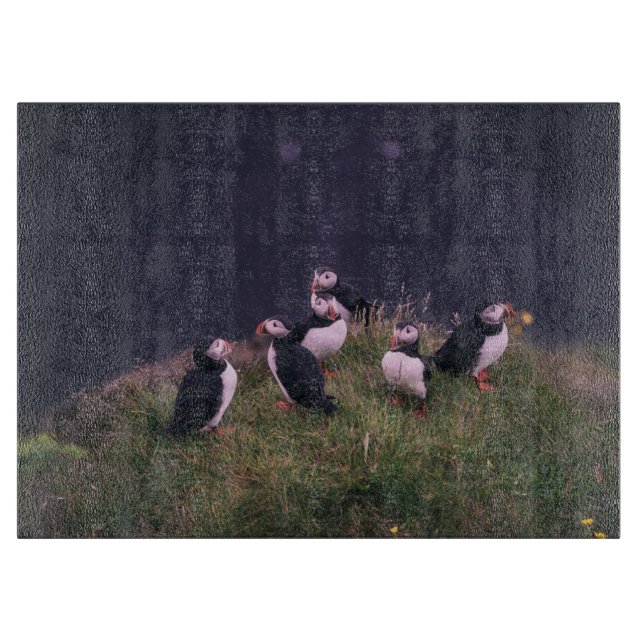 Tabla De Cortar Puffins atlánticos (Anverso)