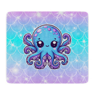 Tabla De Cortar Pulpo azul lindo