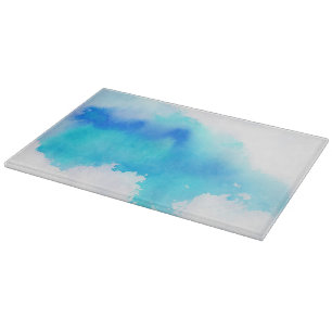 Tabla De Cortar Punto azul, pintado a mano abstracto de la