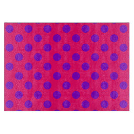 Tabla De Cortar Punto de polka morado sobre cereal