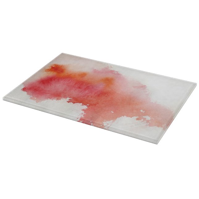 Tabla De Cortar Punto rojo, pintado a mano abstracto de la (Borde)