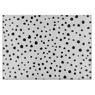 Tabla De Cortar Puntos dálmatas, puntos dálmatas, blanco y negro