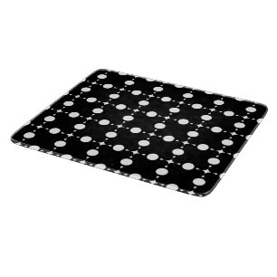 Tabla De Cortar Puntos de Polka Blanco, Patrón De Punto De Polka,