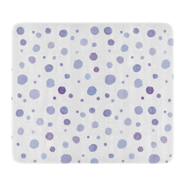 Tabla De Cortar puntos de polka pintados a mano (Anverso)