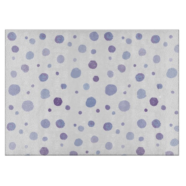 Tabla De Cortar puntos de polka pintados a mano (Anverso)