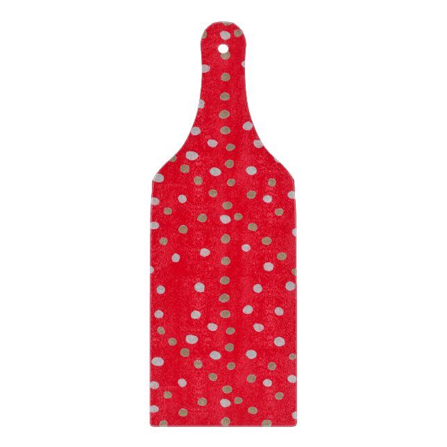 Tabla De Cortar Puntos del Polka Rojo (Anverso)