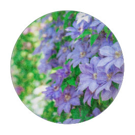 Tabla De Cortar Purple Clematis flower カッティングボード