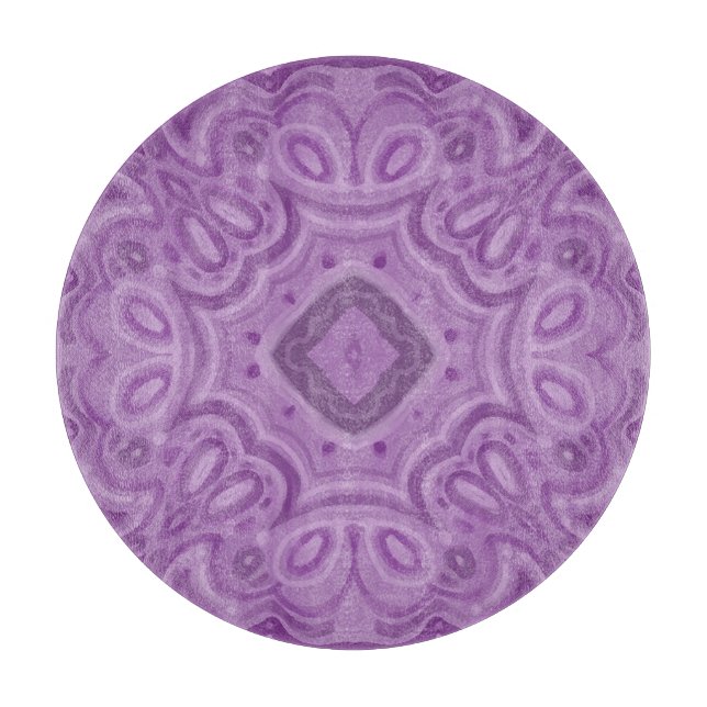 TABLA DE CORTAR PURPLE KALEIDOSCOPE MANDALA (Anverso)