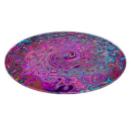 Tabla De Cortar Púrpura, azul y rojo Resumen Swirte retro