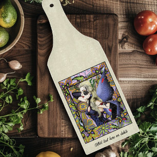 Tabla De Cortar Púrpura de Floral de hadas rubias
