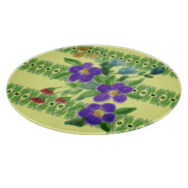 Tabla De Cortar Púrpura floral acentuada