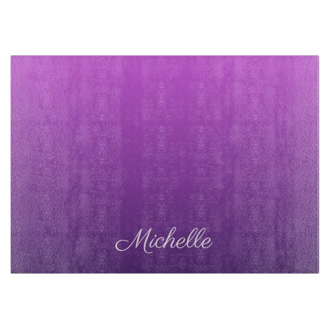 Tabla De Cortar Púrpura personalizado (Anverso)