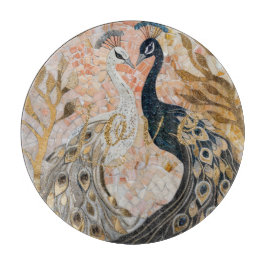 Tabla De Cortar Purpurina de Peacocks Gold Ama a Rosa de Rubor