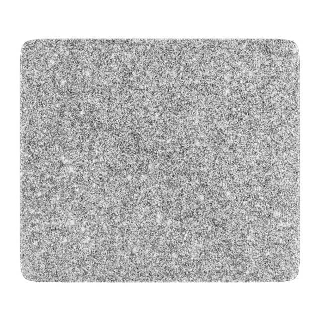 Tabla De Cortar Purpurina de plata elegante (Anverso)