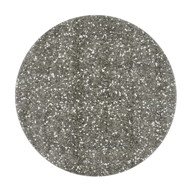 Tabla De Cortar Purpurina de plata elegante (Anverso)