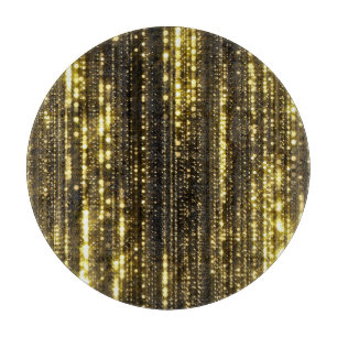 Tabla De Cortar Purpurina dorado: fondo de partículas bokeh