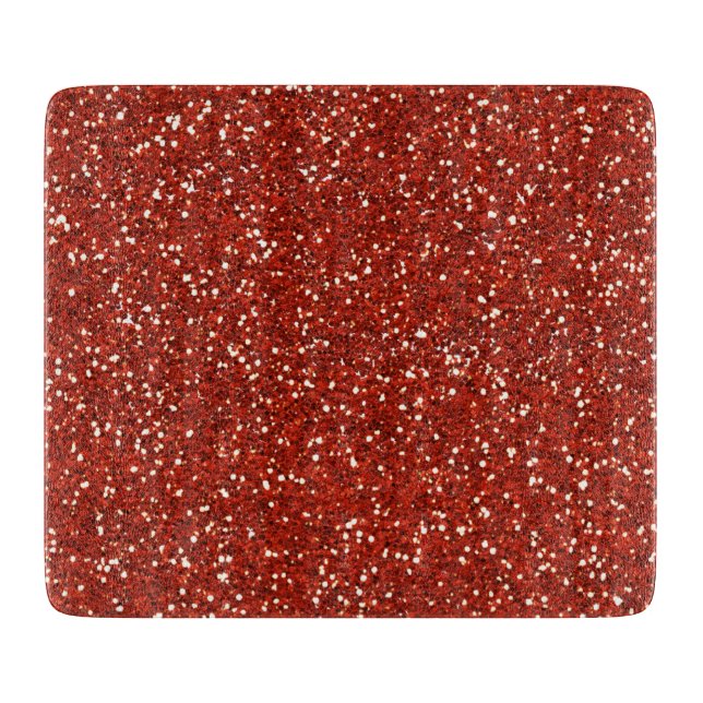 Tabla De Cortar Purpurina   rojo elegante (Anverso)