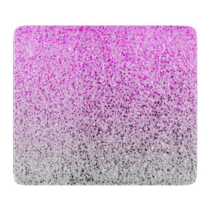Tabla De Cortar Purpurina rosa y blanco brillo brillante
