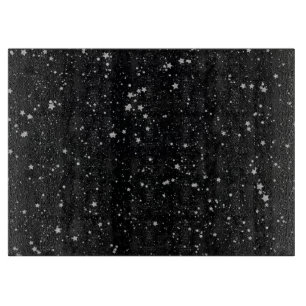 Tabla De Cortar Purpurina Stars2 - Negro de plata