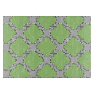 Tabla De Cortar Quatrefoil verde