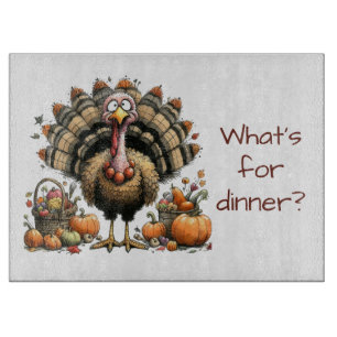 Tabla De Cortar ¿Qué hay para cenar? Quirky Turkey Thankending
