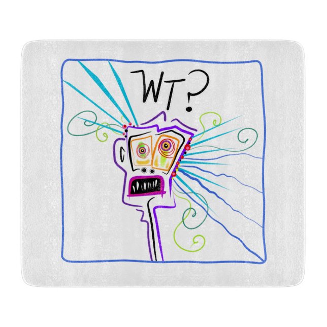 Tabla De Cortar ¿QUÉ? ¿¿QUÉ?? EMOJI Meemogie (Anverso)
