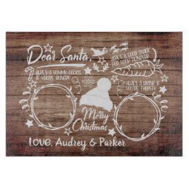 Tabla De Cortar Querida Santa Cookie y servicio de leche