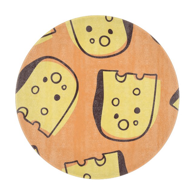 Tabla De Cortar Queso De Mano: Patrón Artístico Sin Marea. (Anverso)