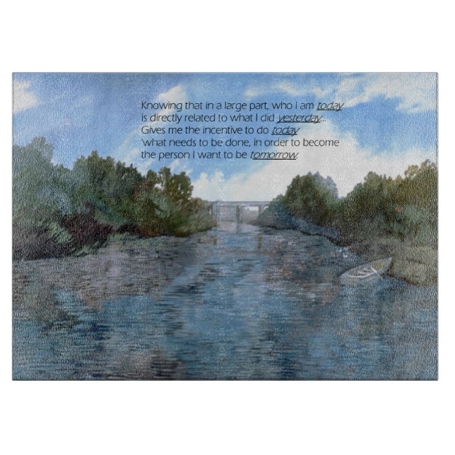 Tabla De Cortar Quién soy hoy Inspirador (Anverso)