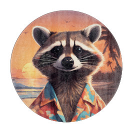 Tabla De Cortar Raccoon Holiday