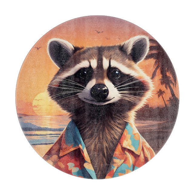 Tabla De Cortar Raccoon Holiday (Anverso)