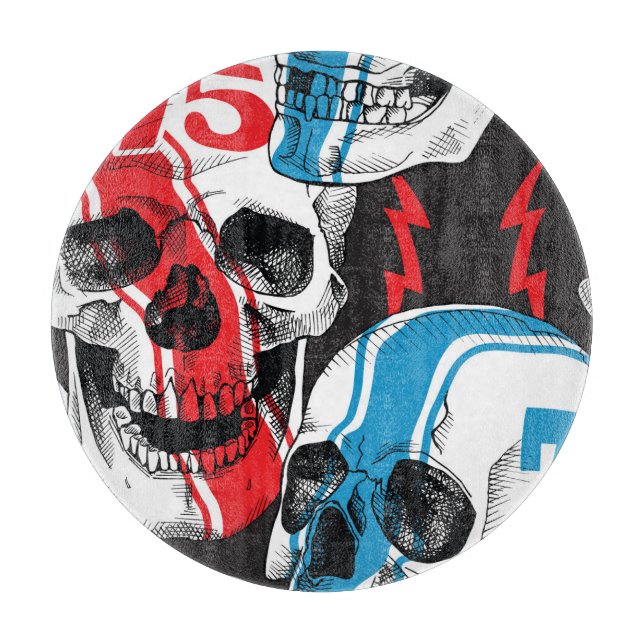 Tabla De Cortar Racer Skull: Rebelión sin foco. (Anverso)