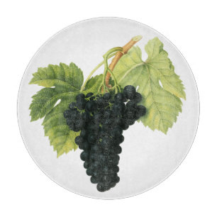 Tabla De Cortar Racimo de uva orgánica para vino tinto vintage, fr