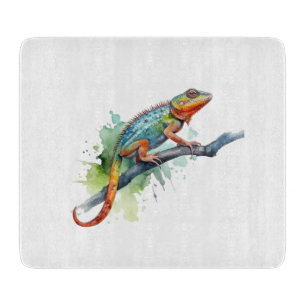 Tabla De Cortar Rama de colores: Arte Chameleon