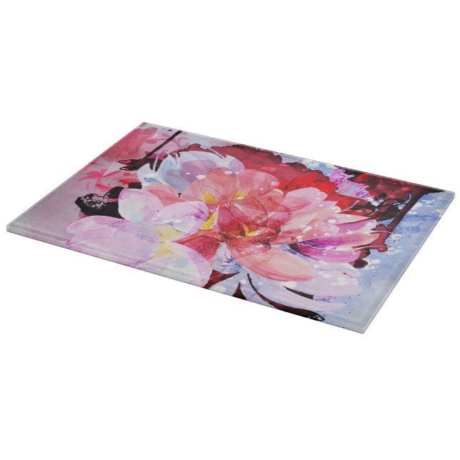 Tabla De Cortar Ramo hermoso de flores (Borde)